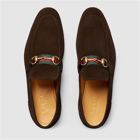 brown suede gucci loafers|gucci horsebit suede loafer.